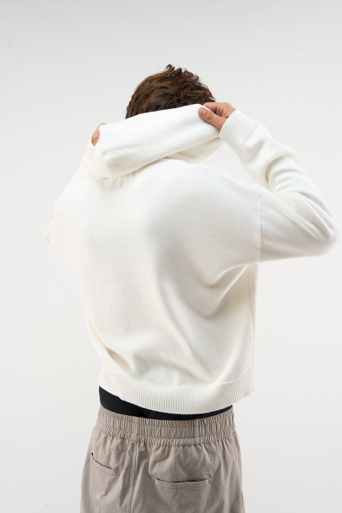 Rolly White Knit Zipper