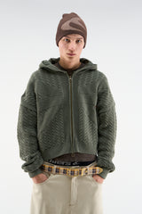 Flag Green Knit Zipper