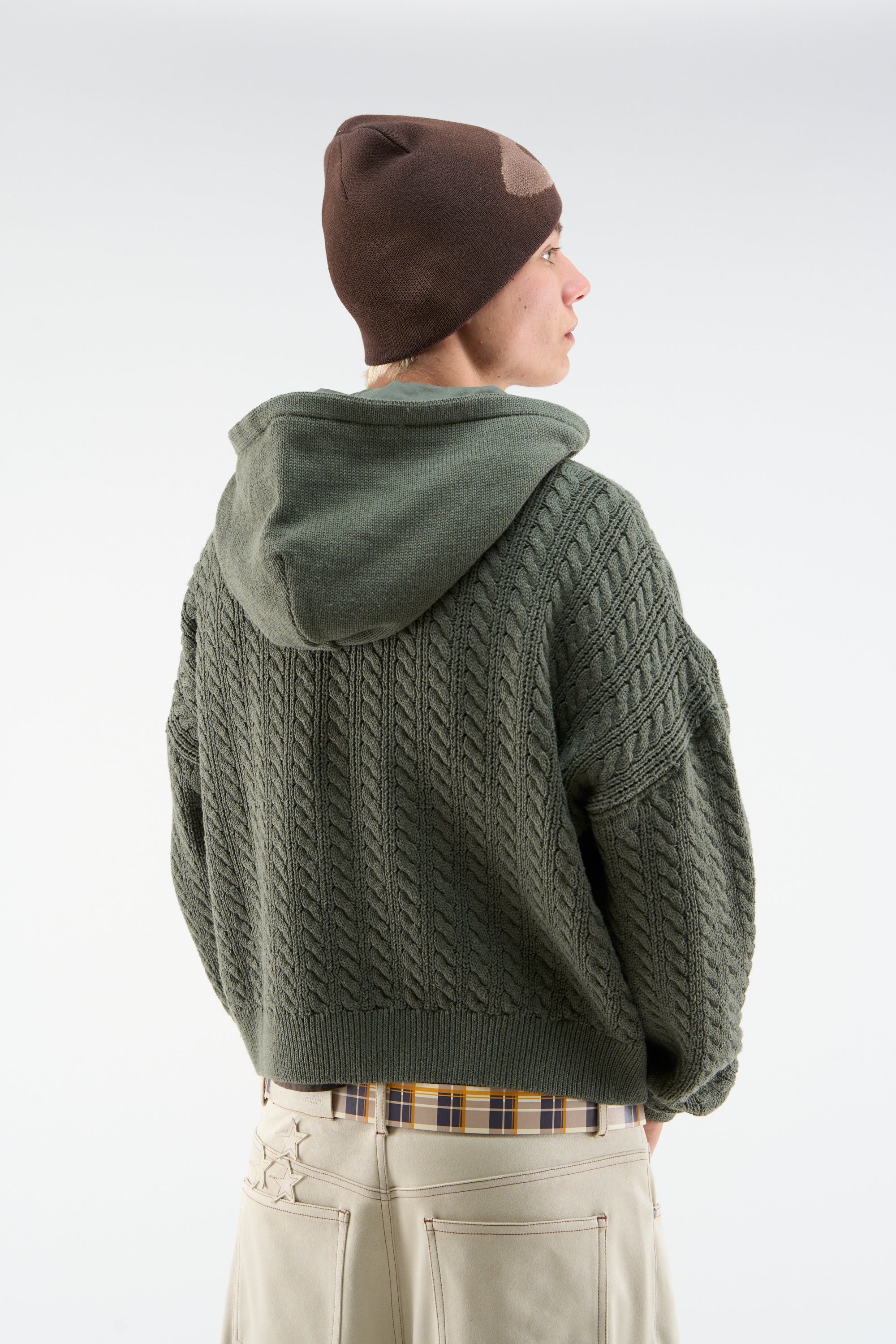 Flag Green Knit Zipper