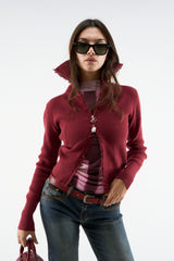 Nusa Burgundy Zipper