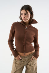 Nusa Brown Zipper