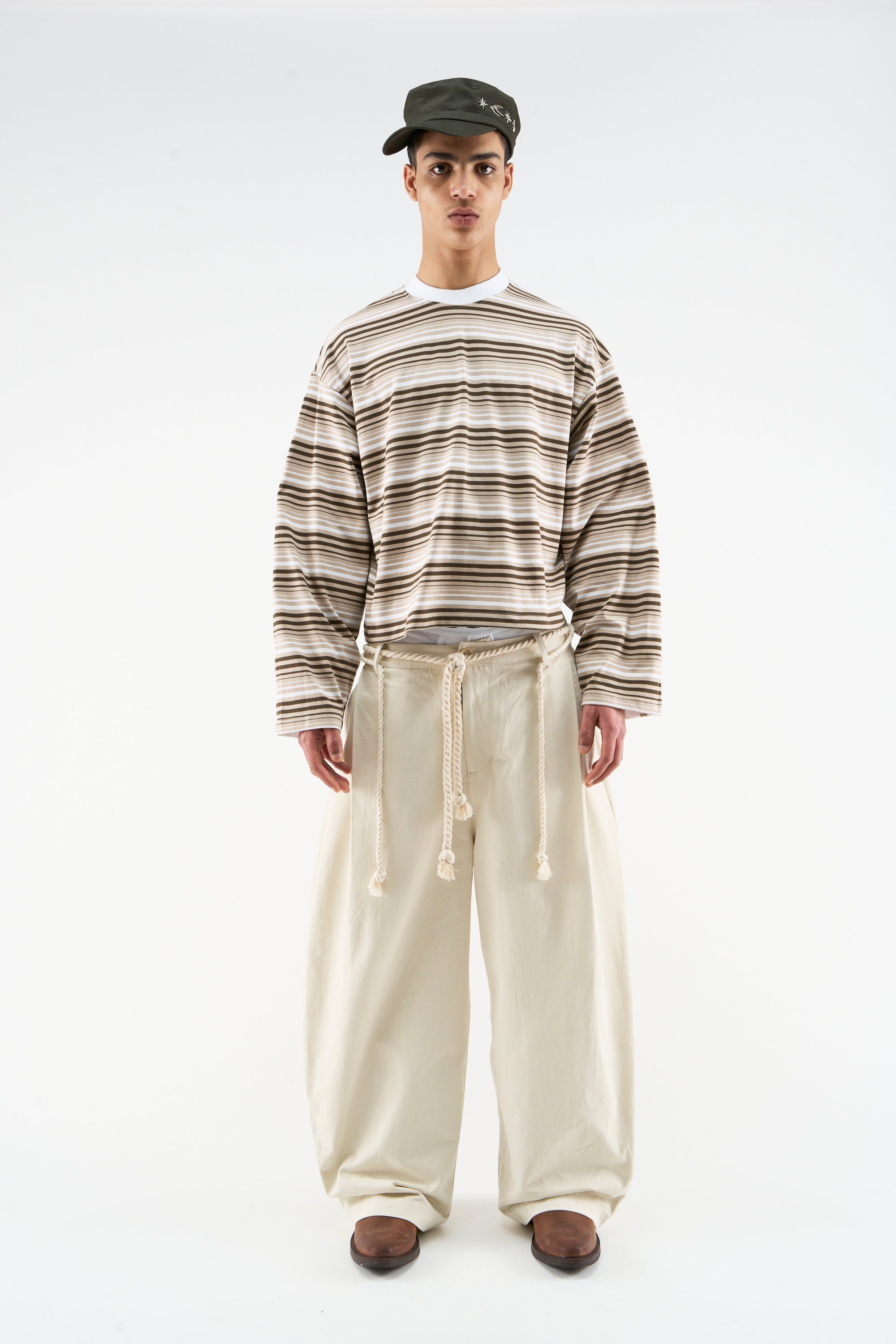 Sport Tech Brown Striped Longsleeve