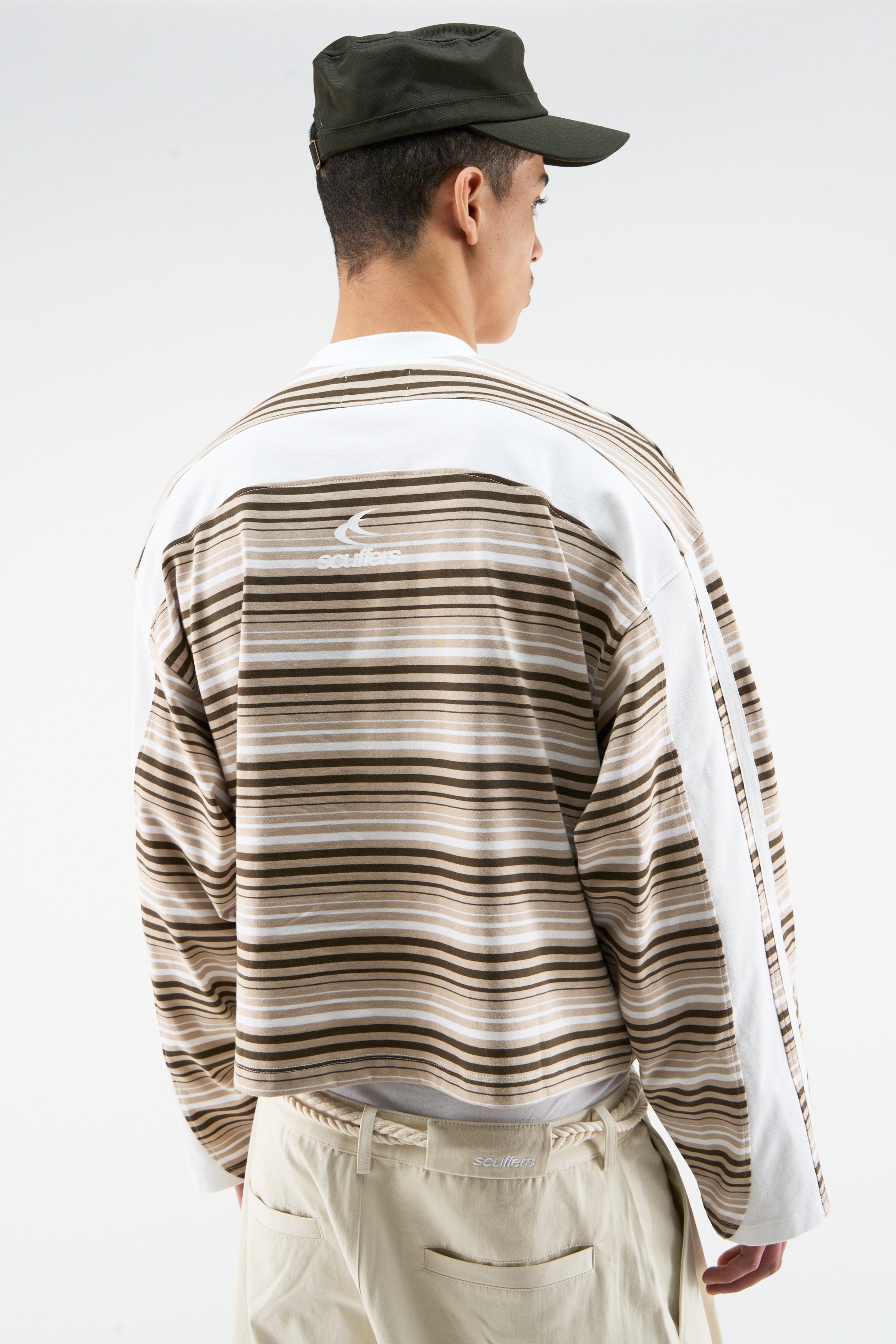 Sport Tech Brown Striped Longsleeve