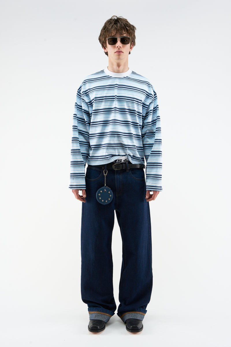 Sport Tech Navy Striped Longsleeve