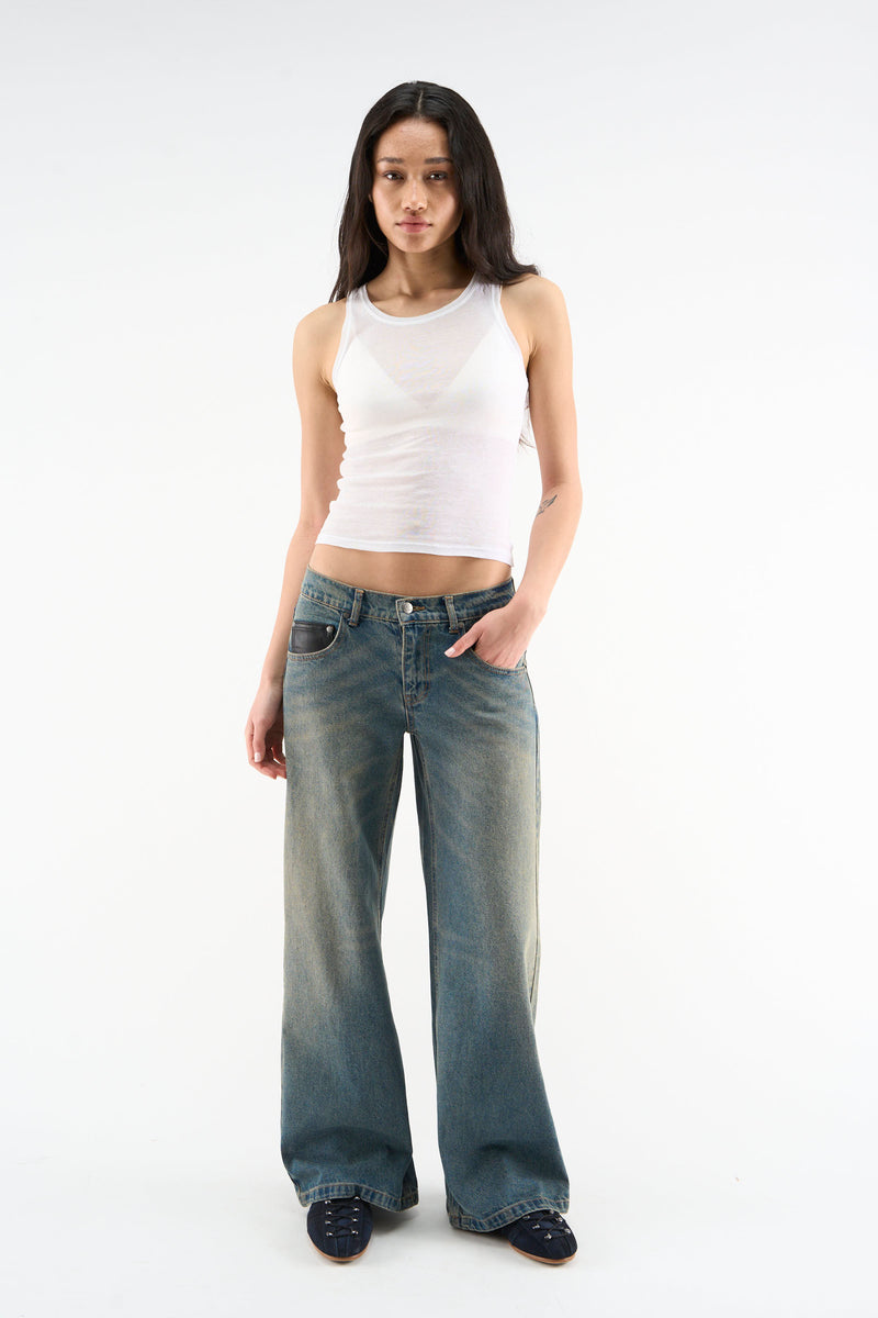 Marlen Washed Blue Pants