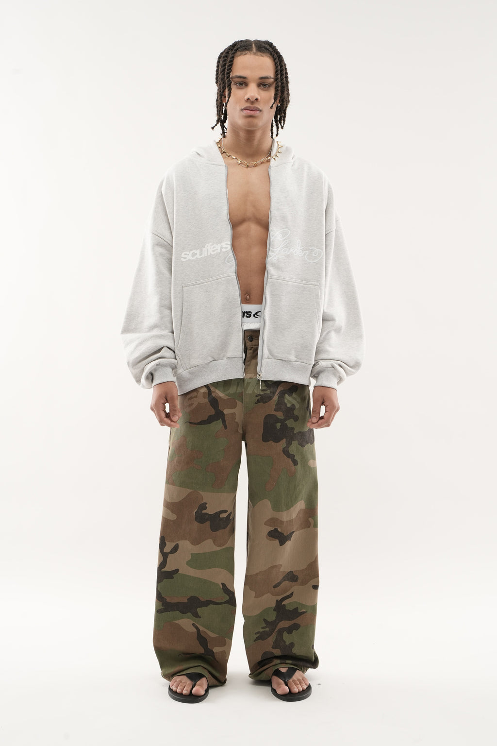 Garden Grey Melange Zipper