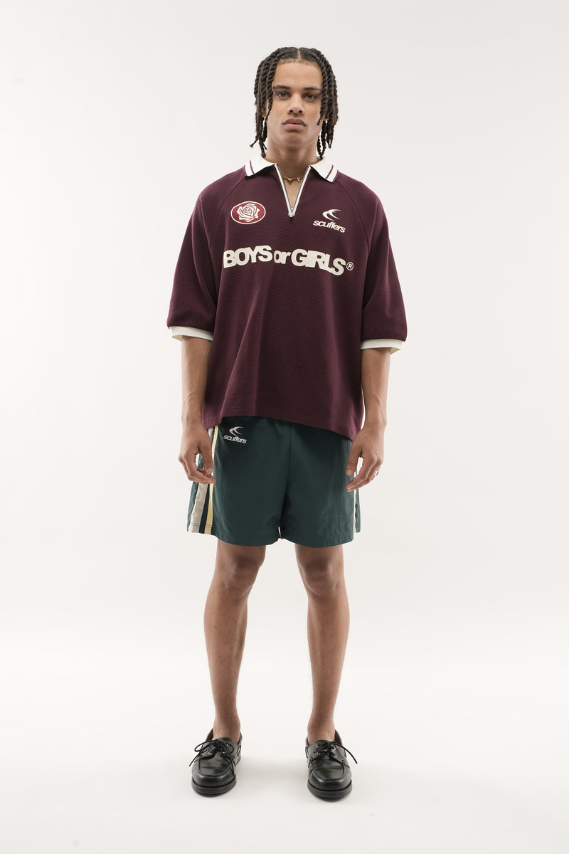 Boys or Girls Burgundy Polo