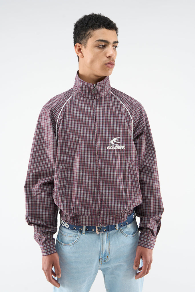 Chamise Checkered Burgundy Zipper – Scuffers