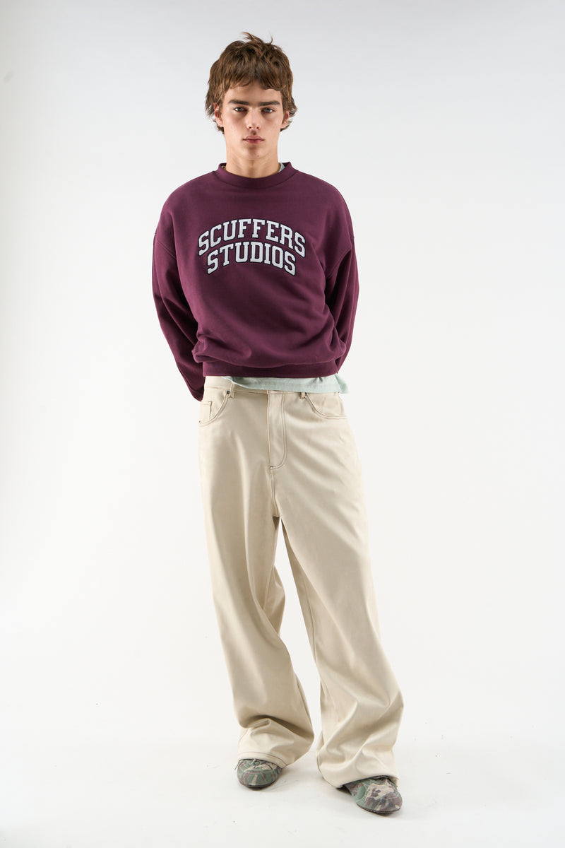 Semi Burgundy Crewneck