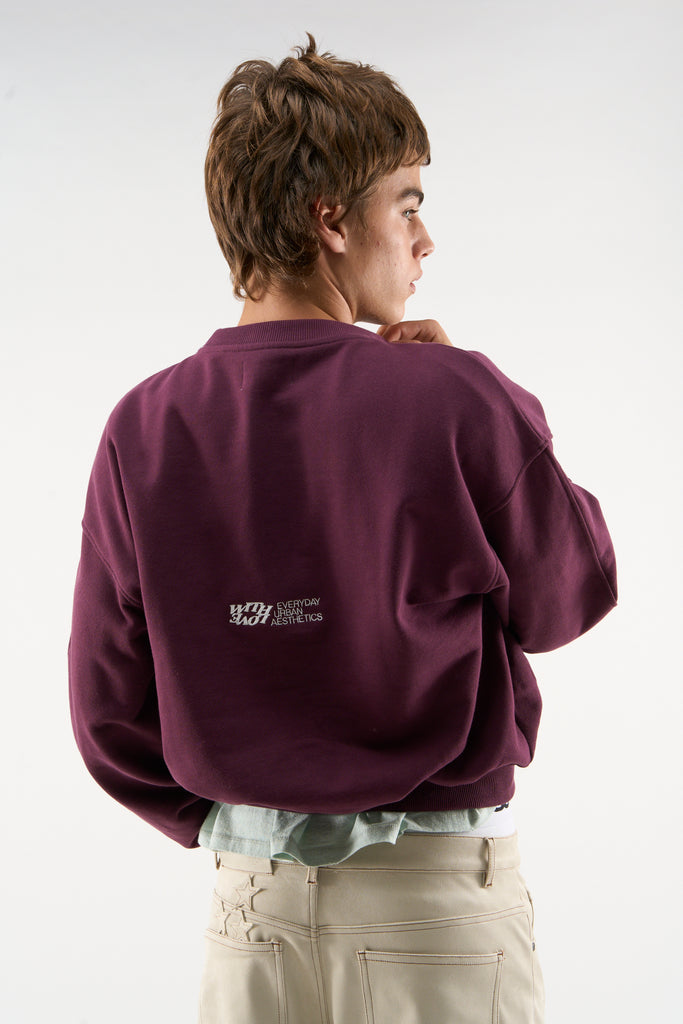 Semi Burgundy Crewneck