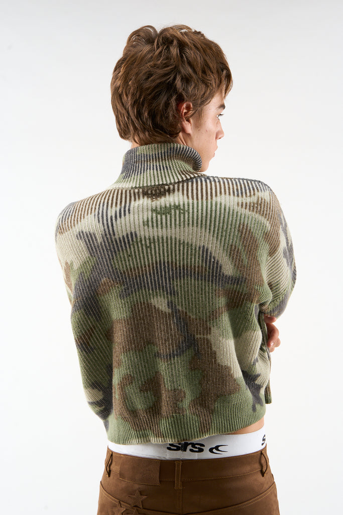 Ea Camo Knit Zipper