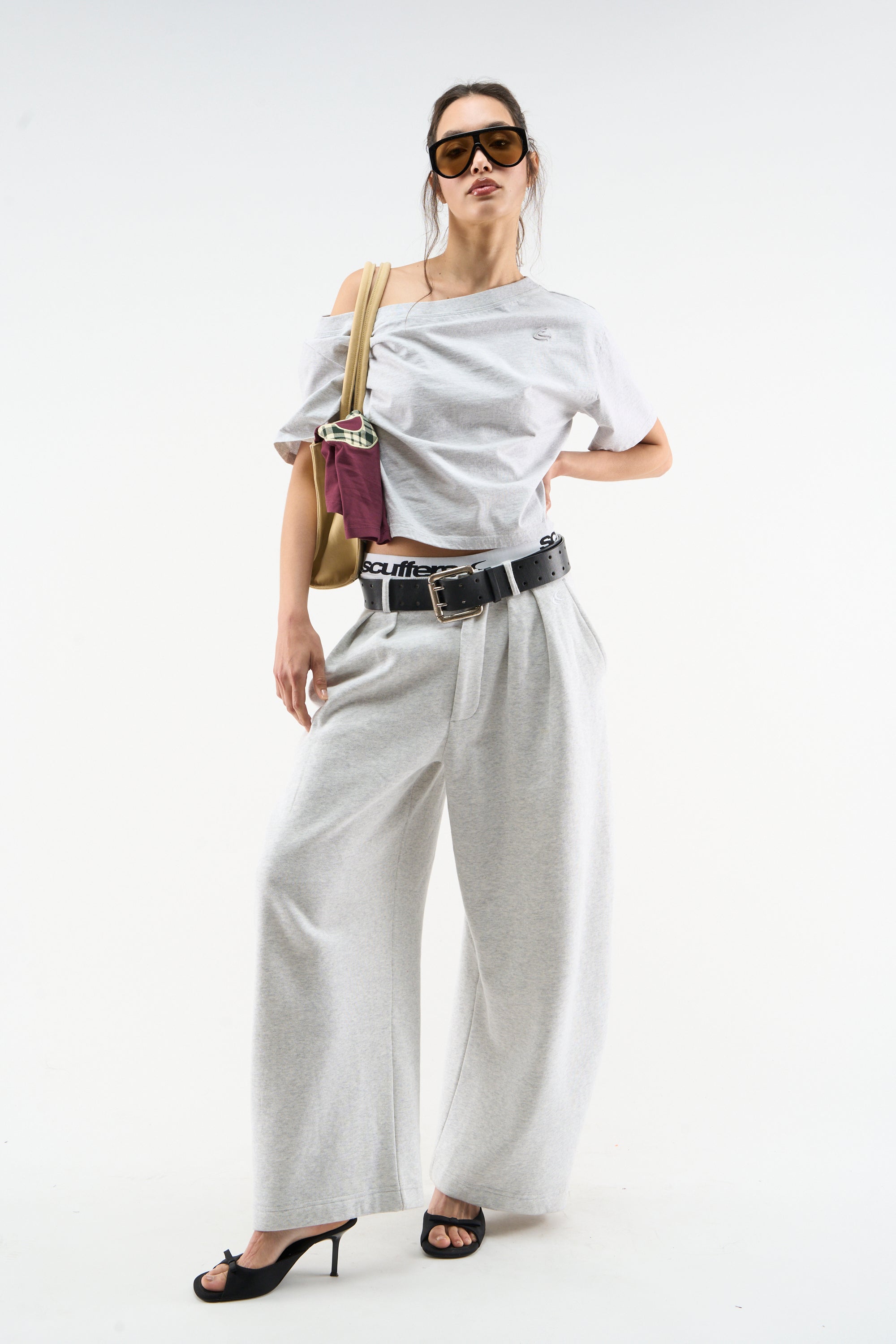 Over Grey Melange T-Shirt