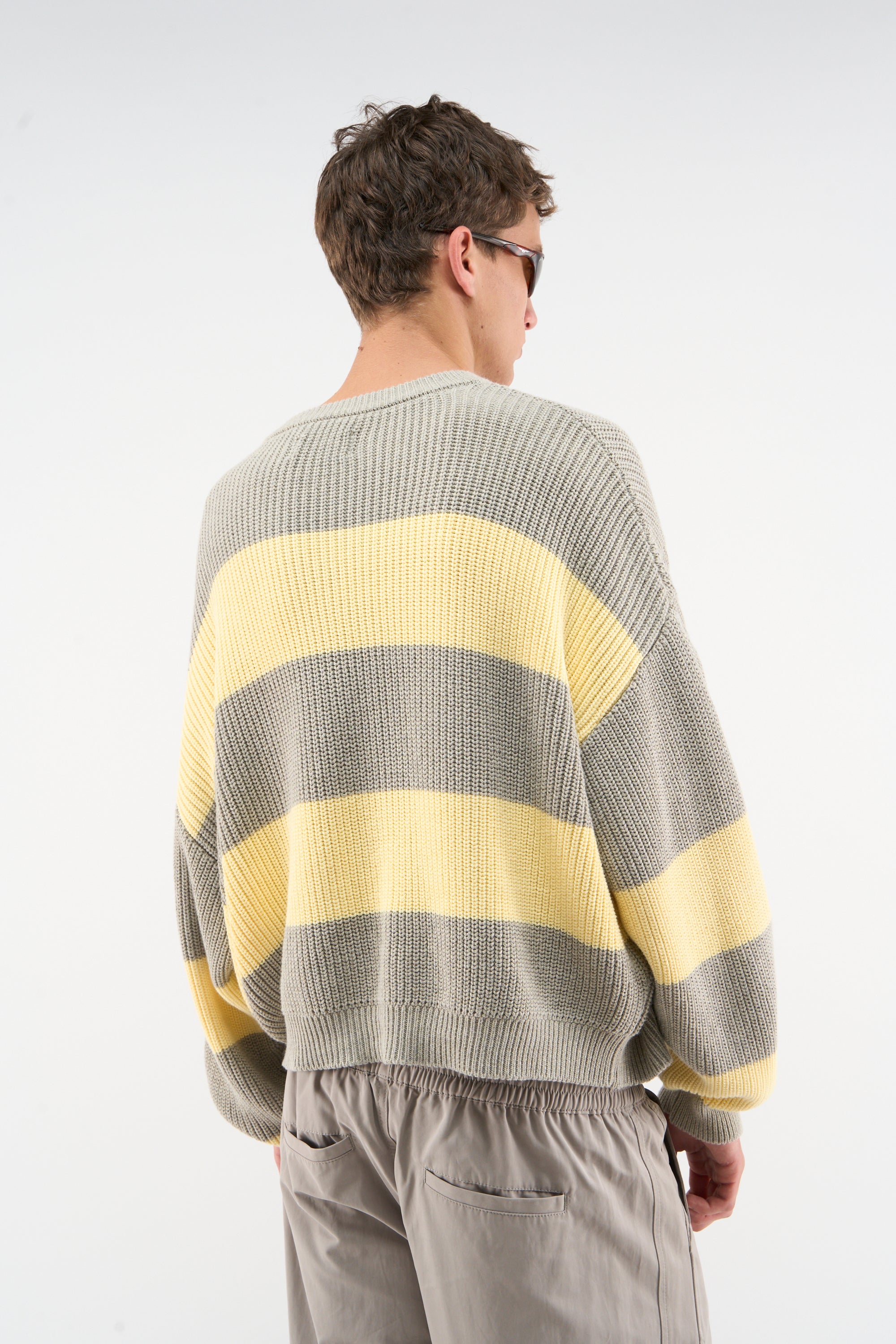 Hole Yellow & Grey Knit