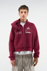 Mayor Burgundy Knit Zipper