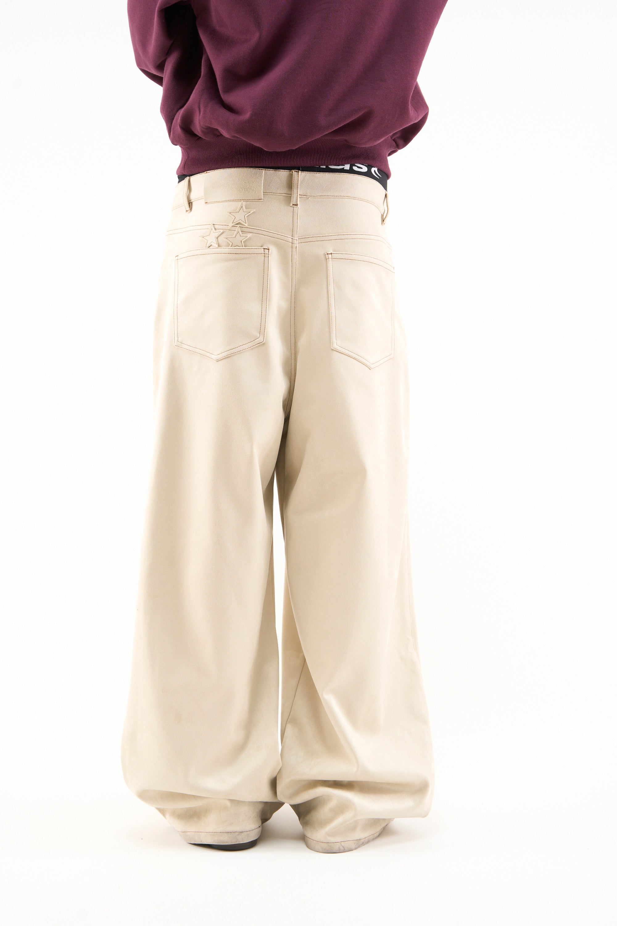 Suede Grey Jumbo Pants