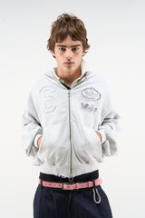 Jam Grey Melange Zipper