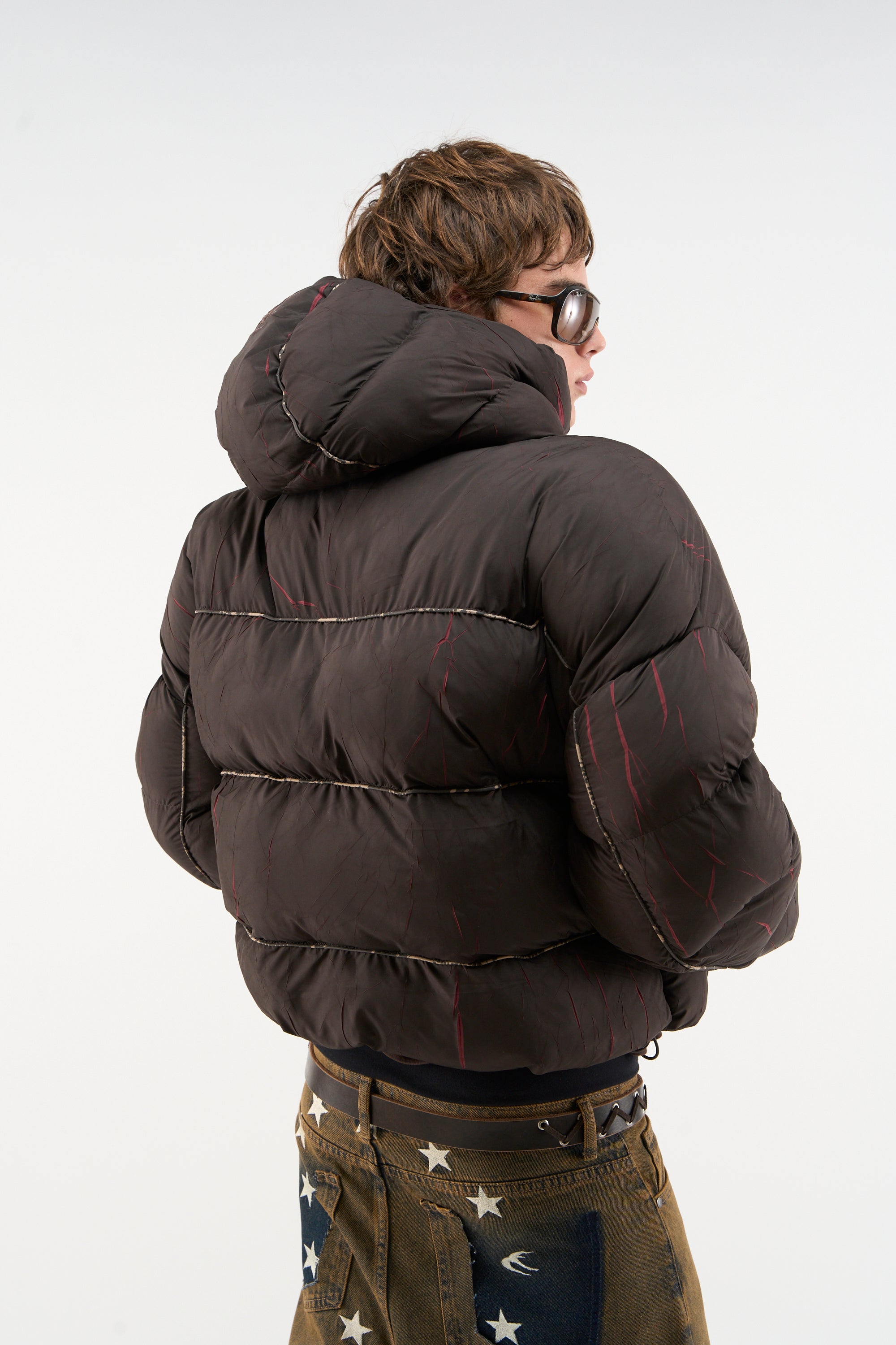 Marble Brown Puffer Jacket
