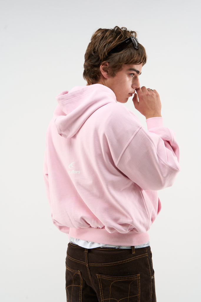 Steel Light Pink Zipper