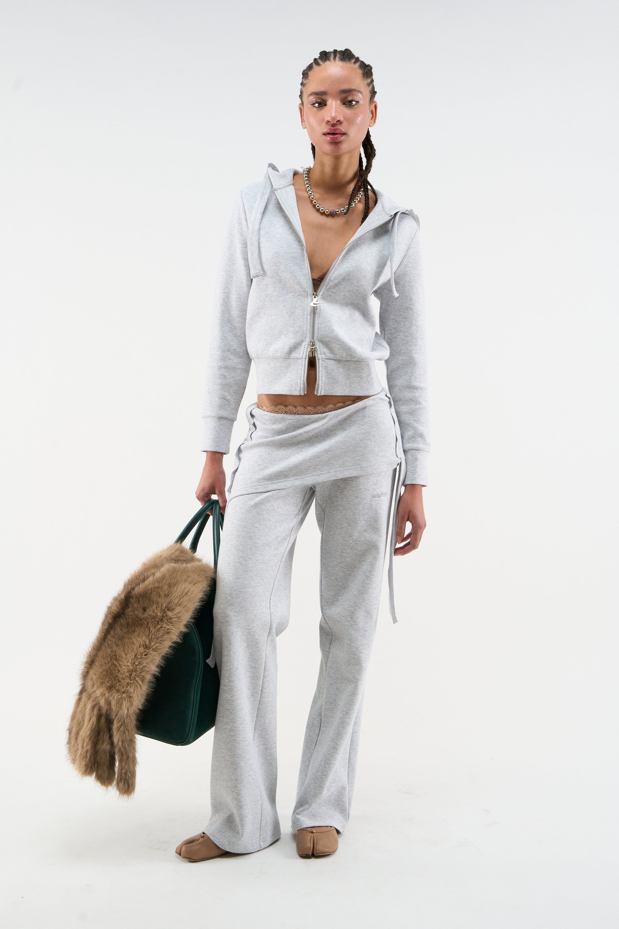 Cozy Grey Melange Pants