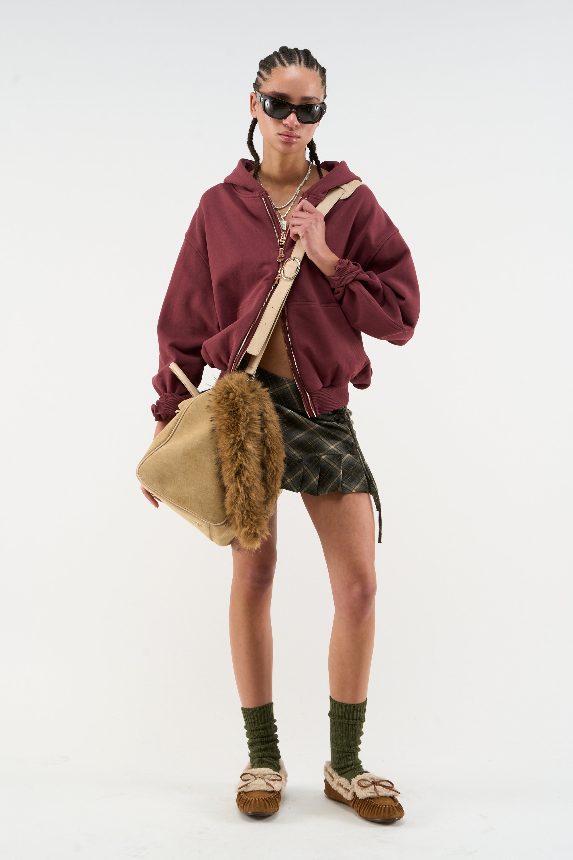 Steel Burgundy Zipper – Scuffers