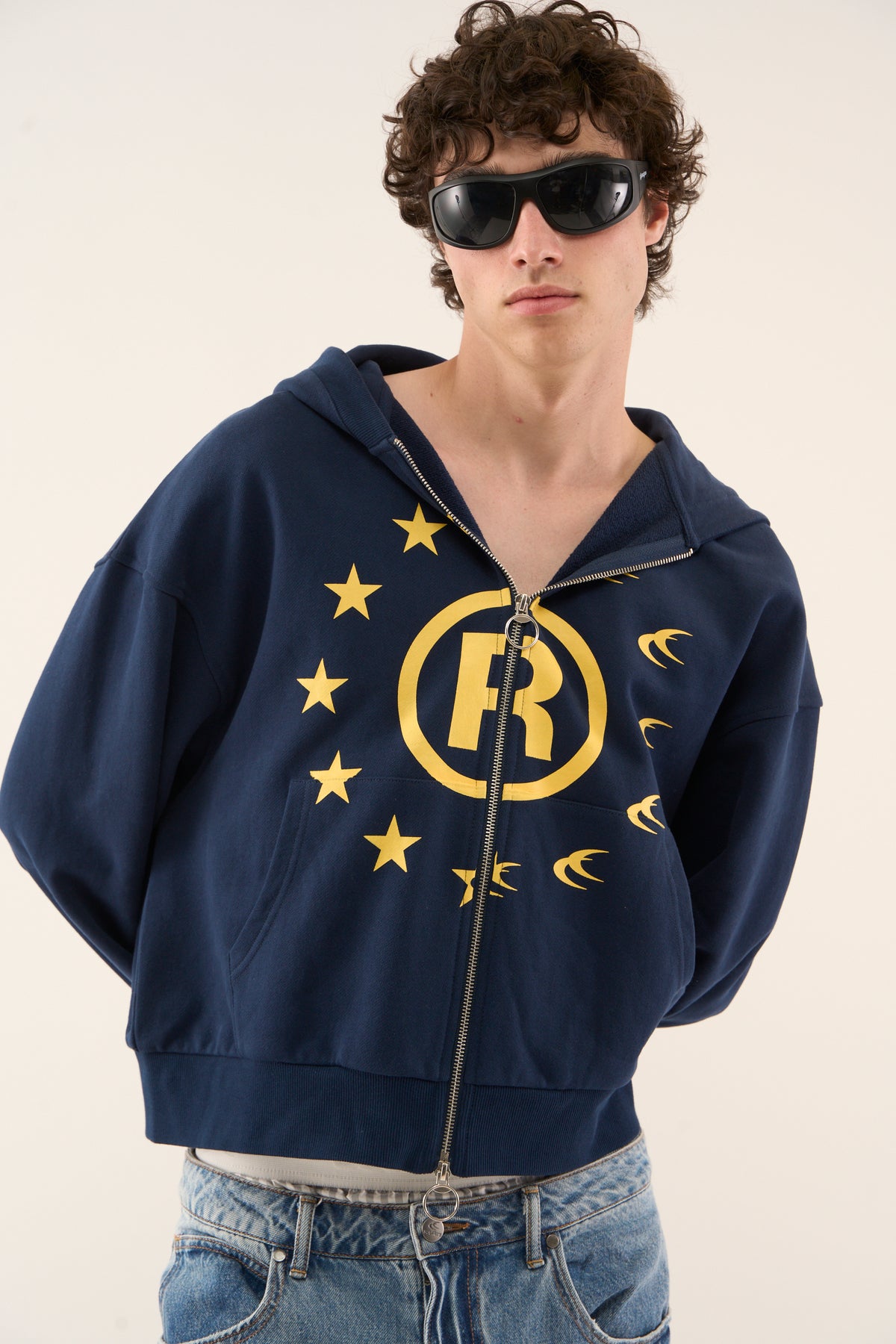 Confused Navy Zipper – Scuffers