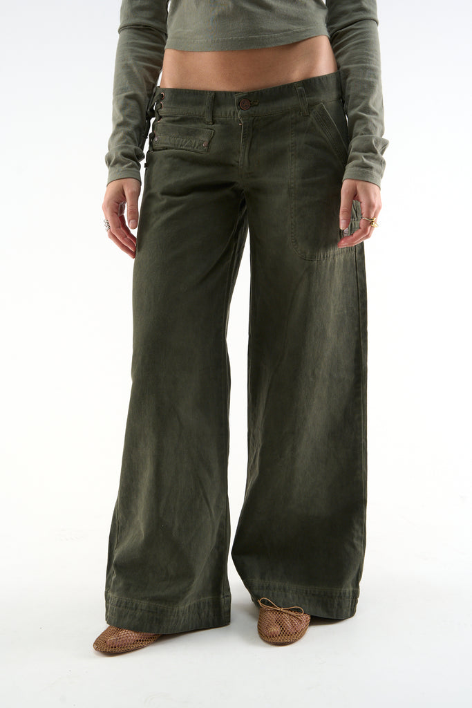 City Dusty Green Pants