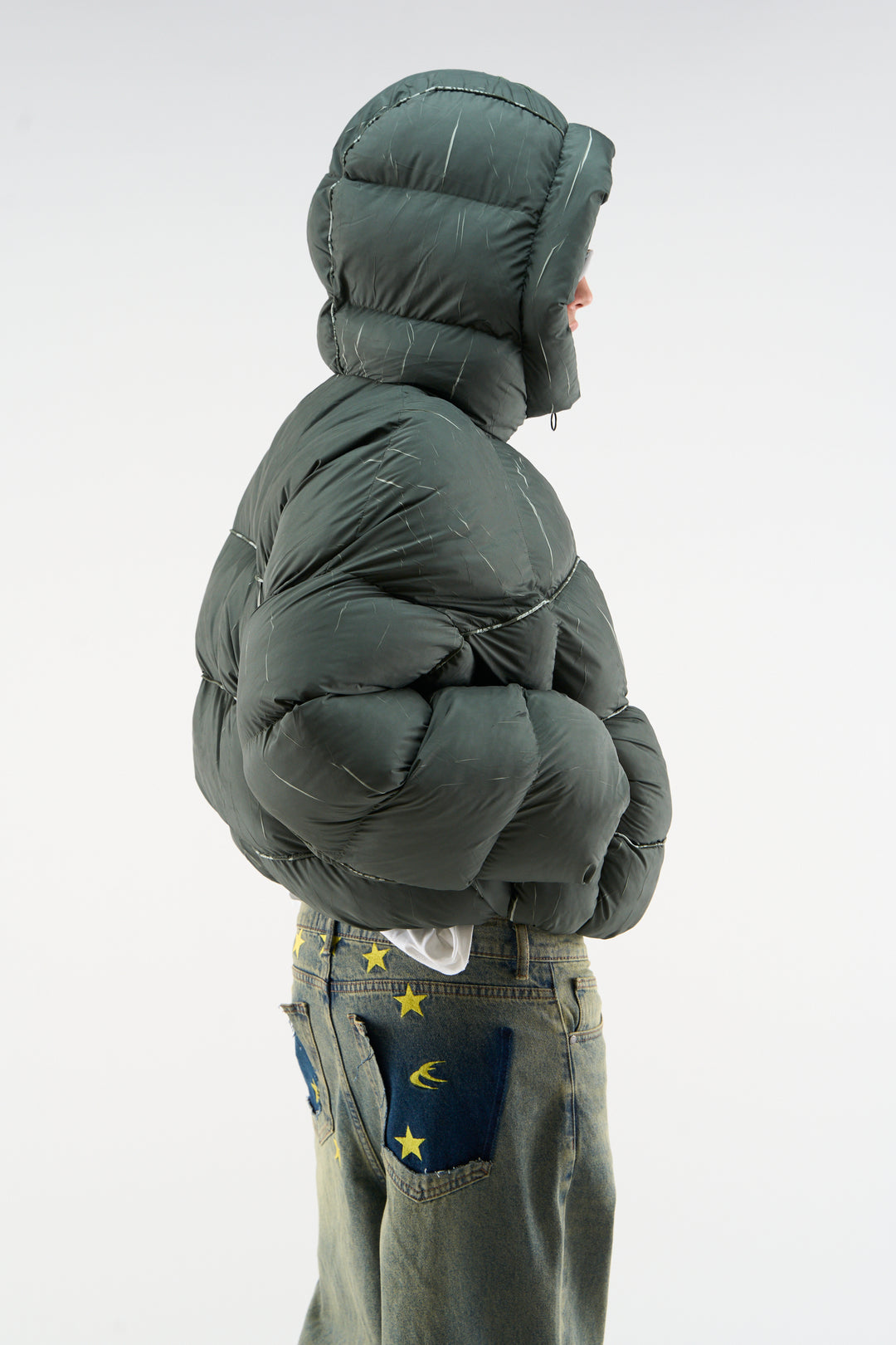 Marble Green Puffer Jacket – Scuffers