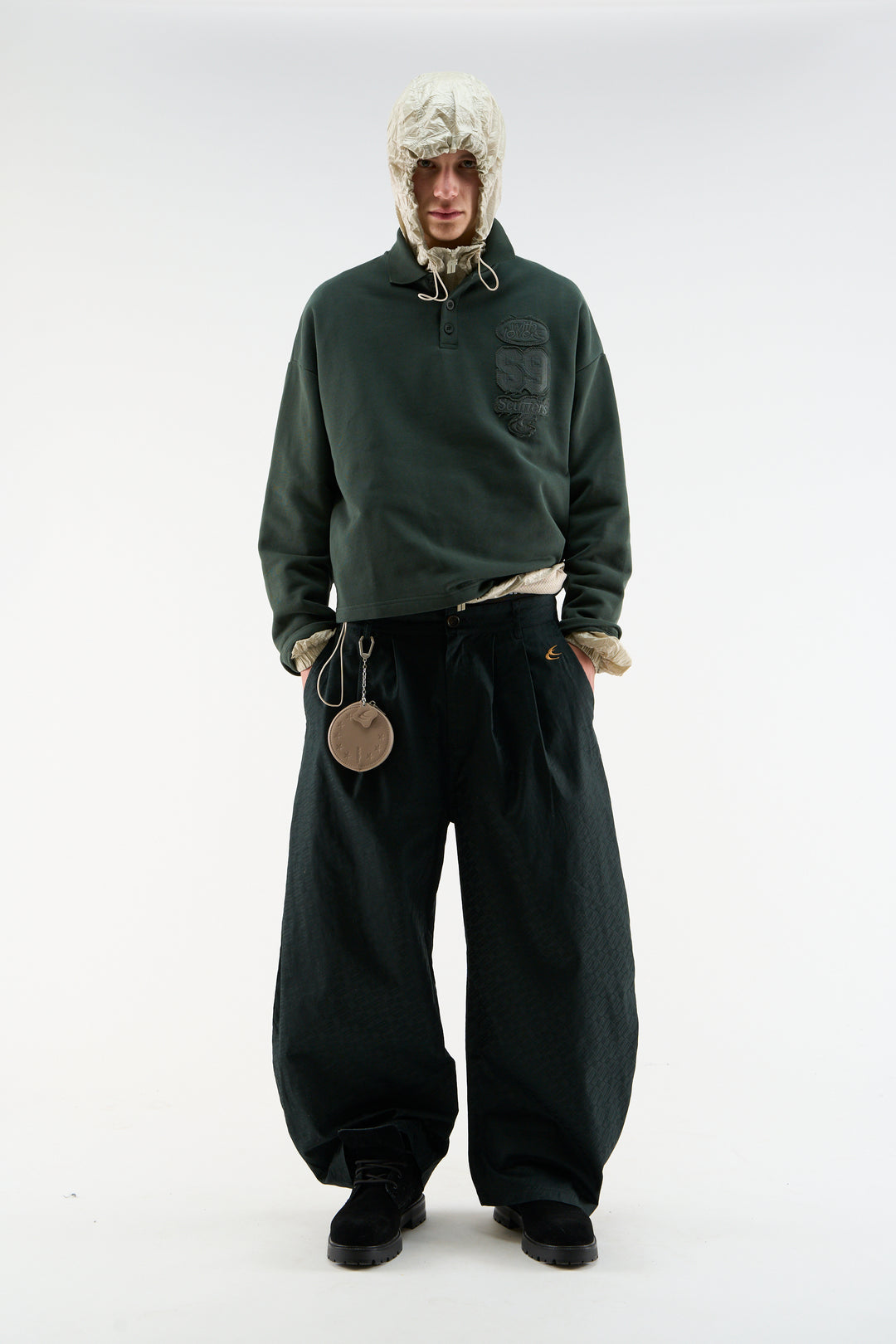 Monogram Shell Black Pants – Scuffers