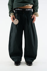 Monogram Shell Black Pants