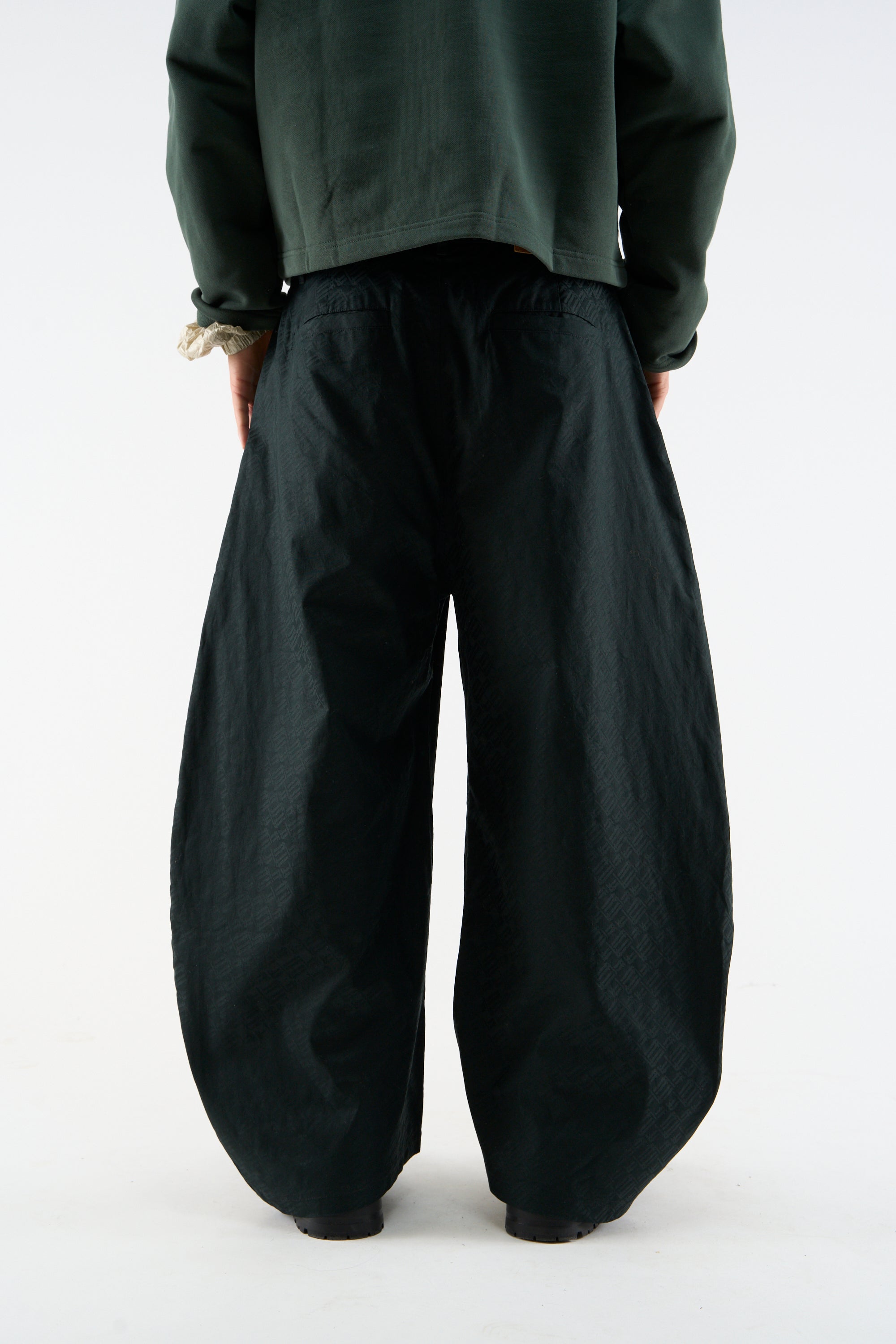 Monogram Shell Black Pants