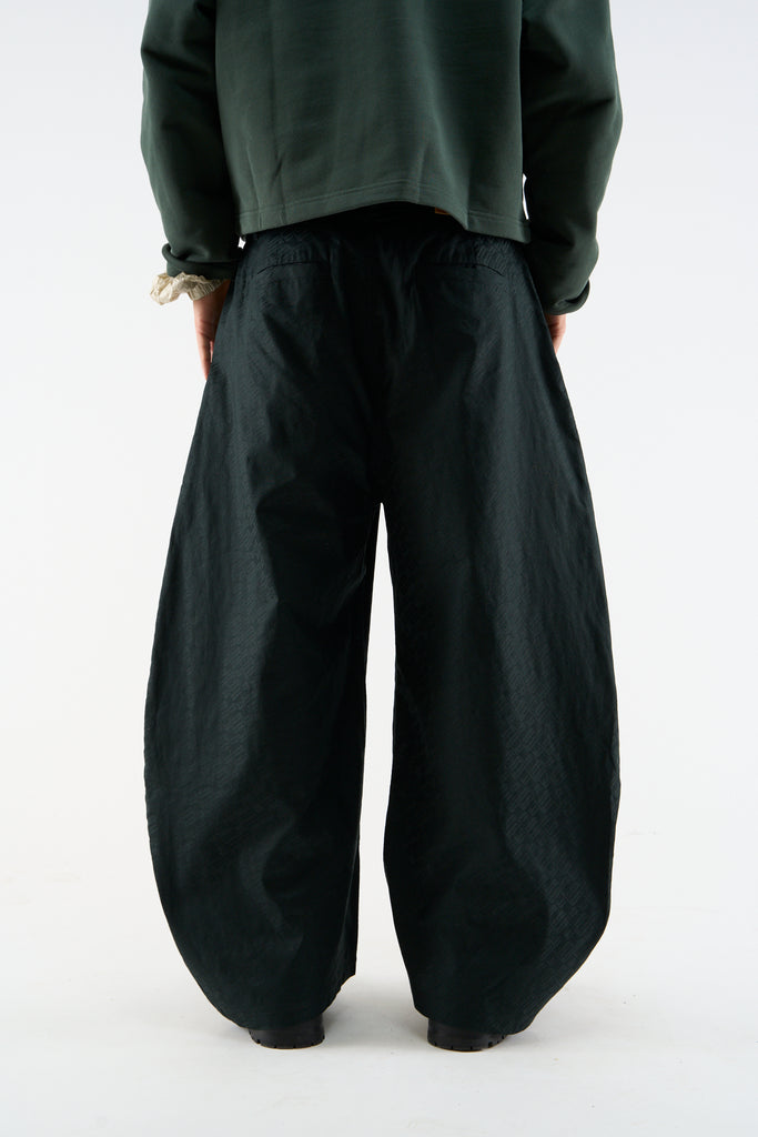 Monogram Shell Black Pants