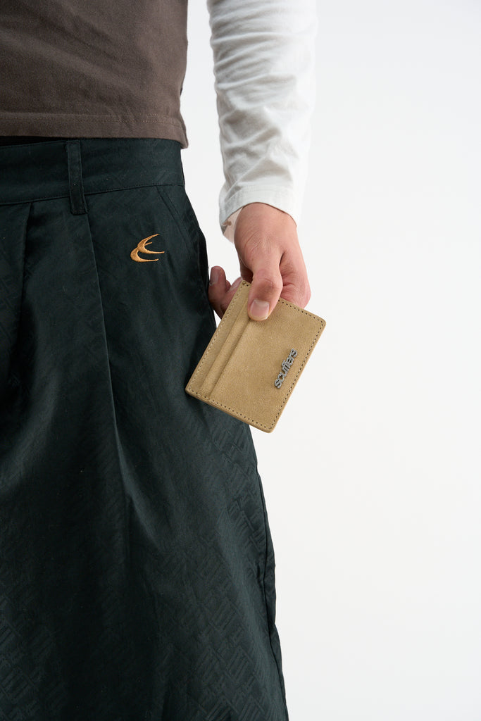 Suede Ecru Wallet