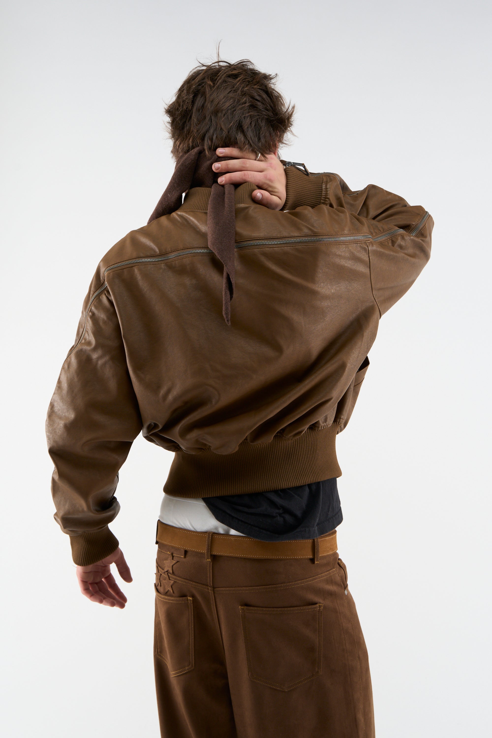 Lisbon Brown Bomber Jacket