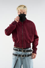 Lisbon Burgundy Bomber Jacket