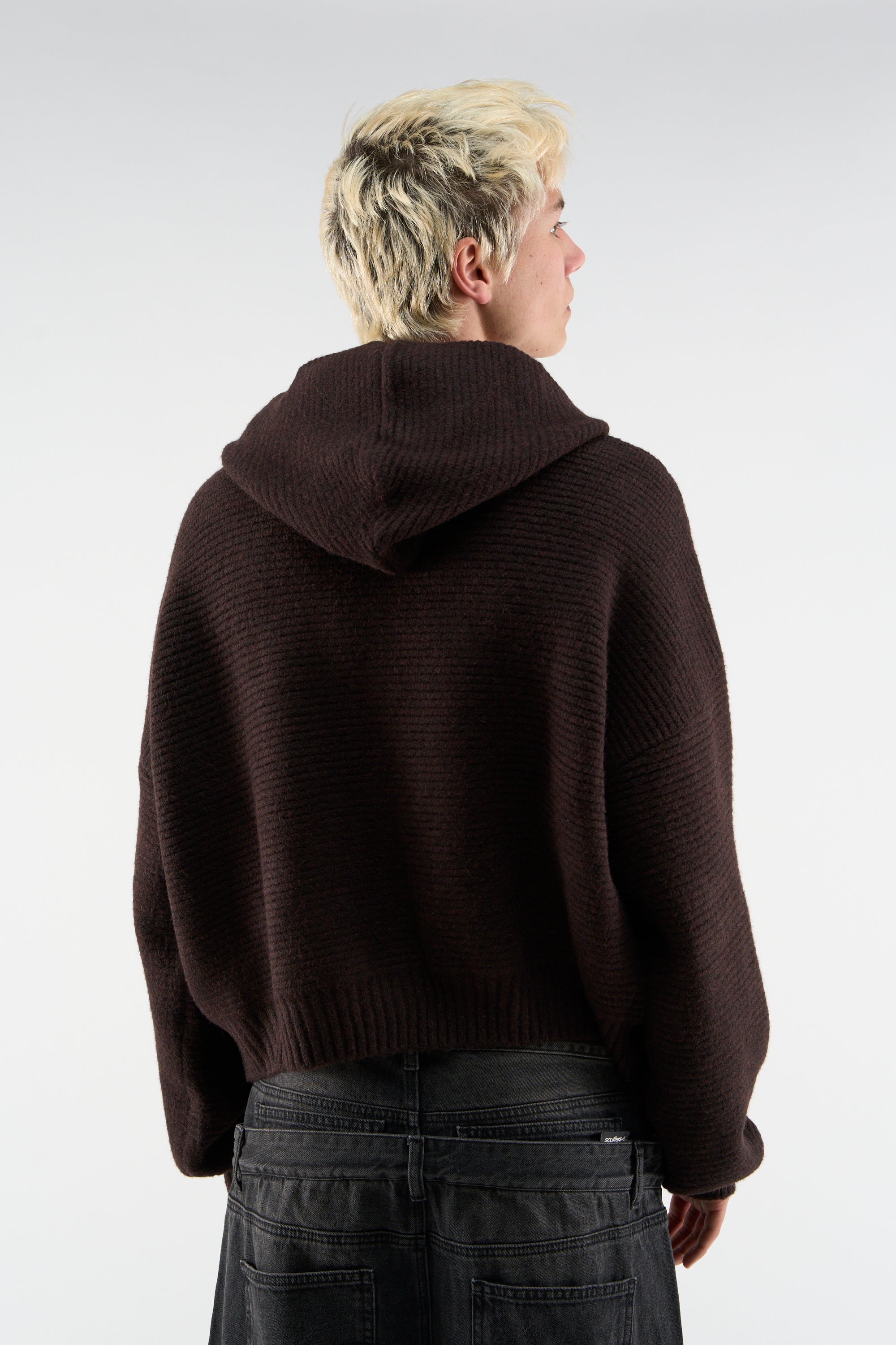 Roots Brown Knit Zipper