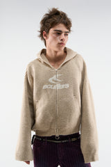 Roots Ecru Knit Zipper