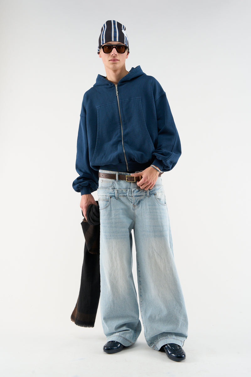 Pick Pocket Navy Zipper