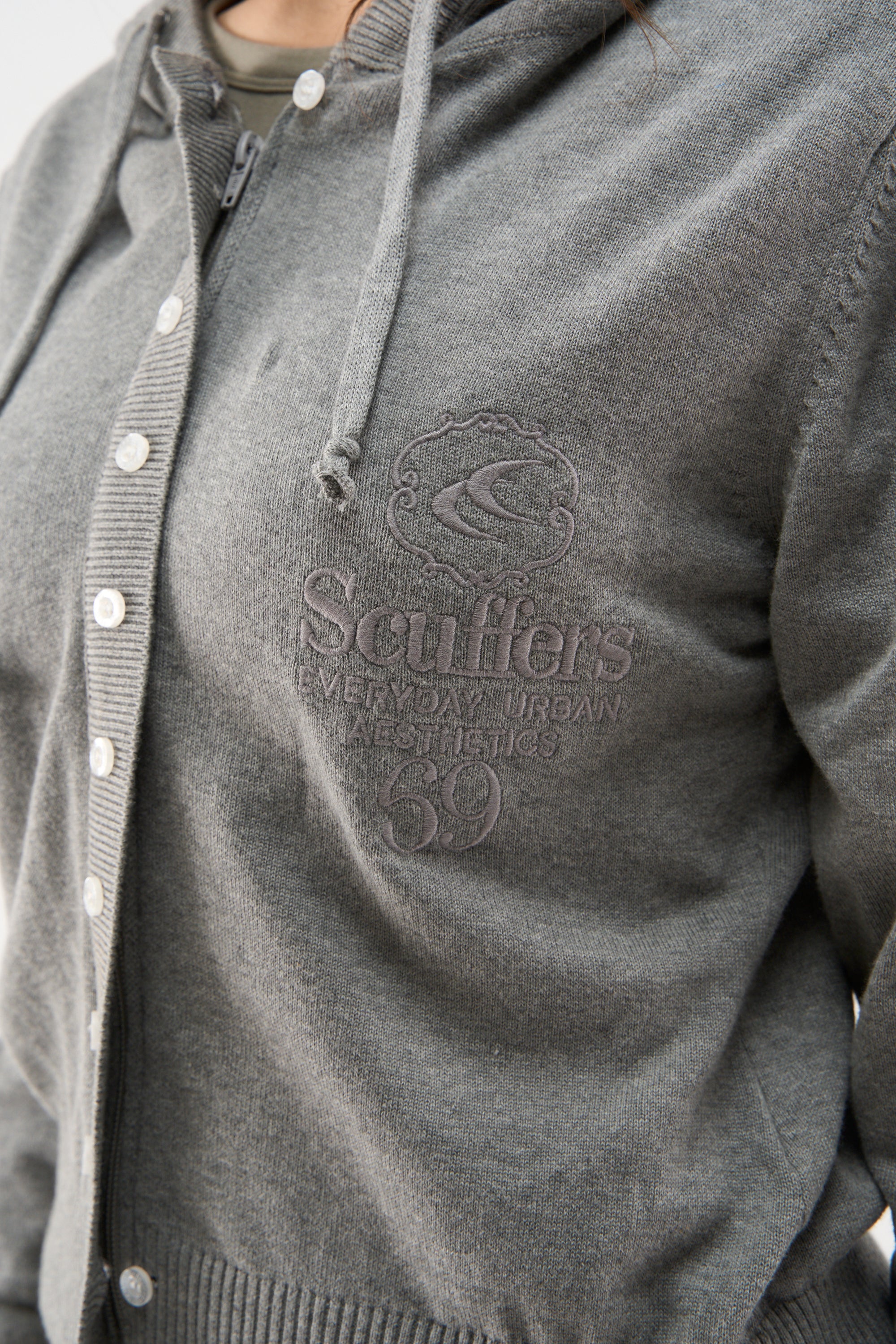 Route Light Grey Knit Zipper