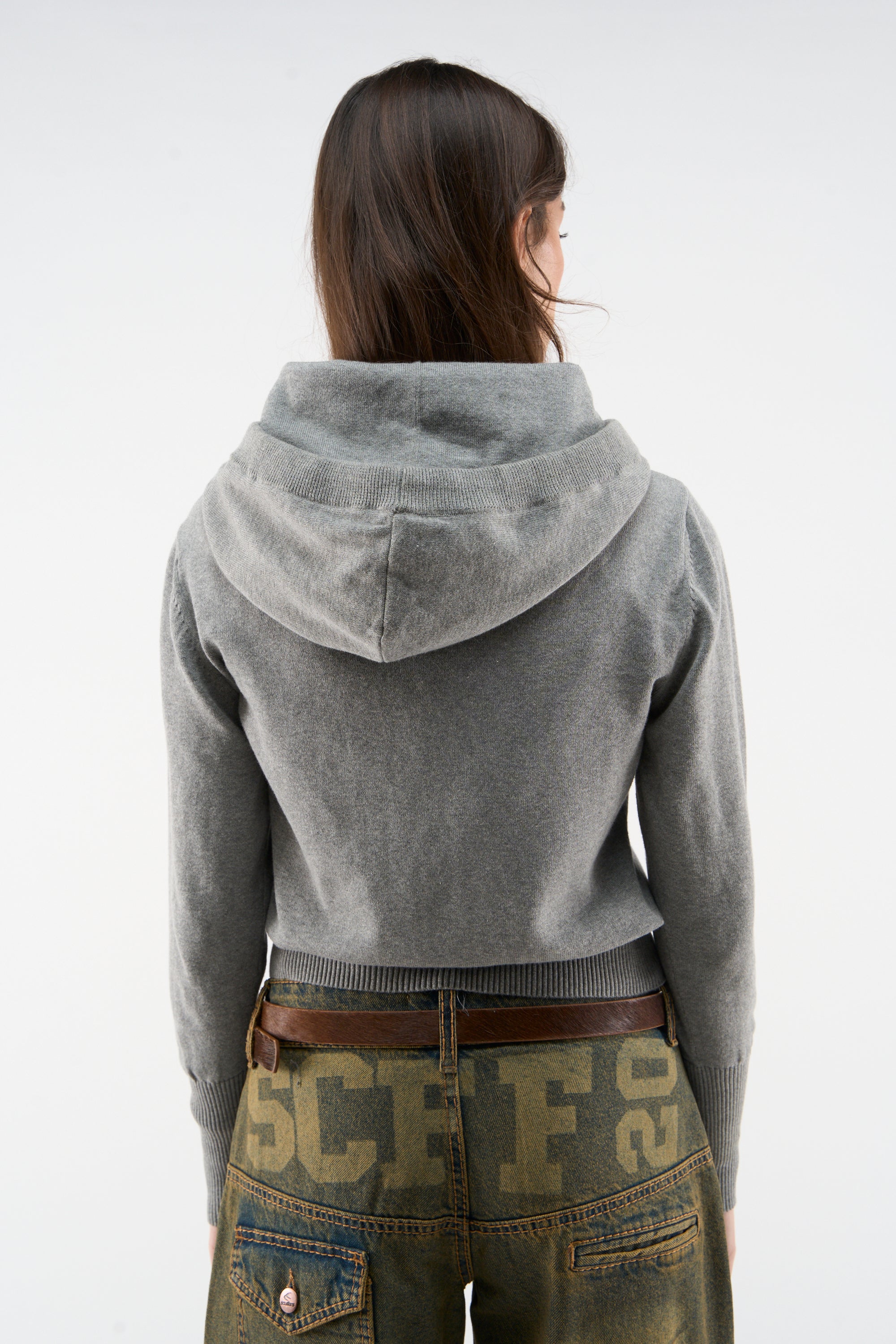 Route Light Grey Knit Zipper