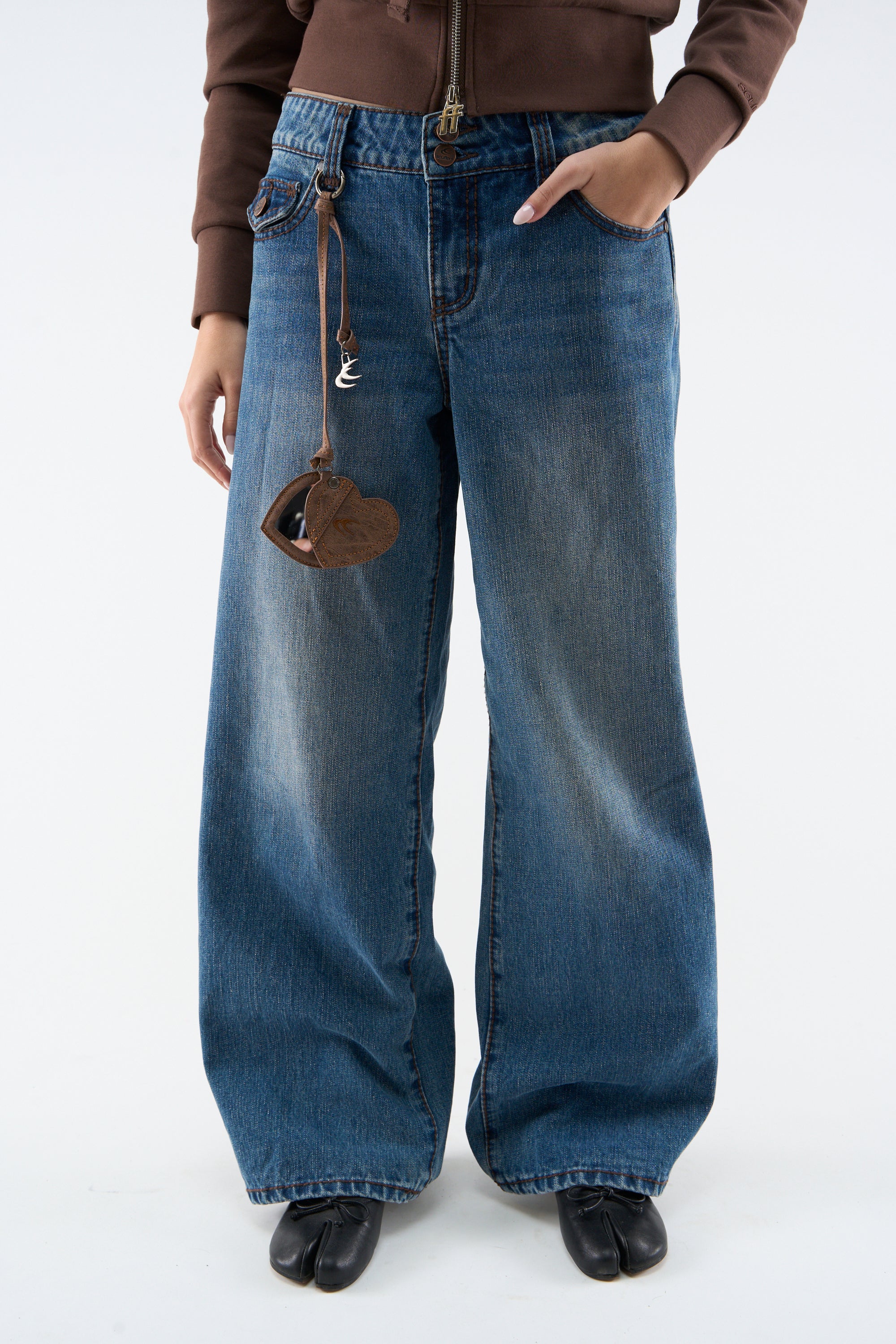 Love Brown Keychain Mirror