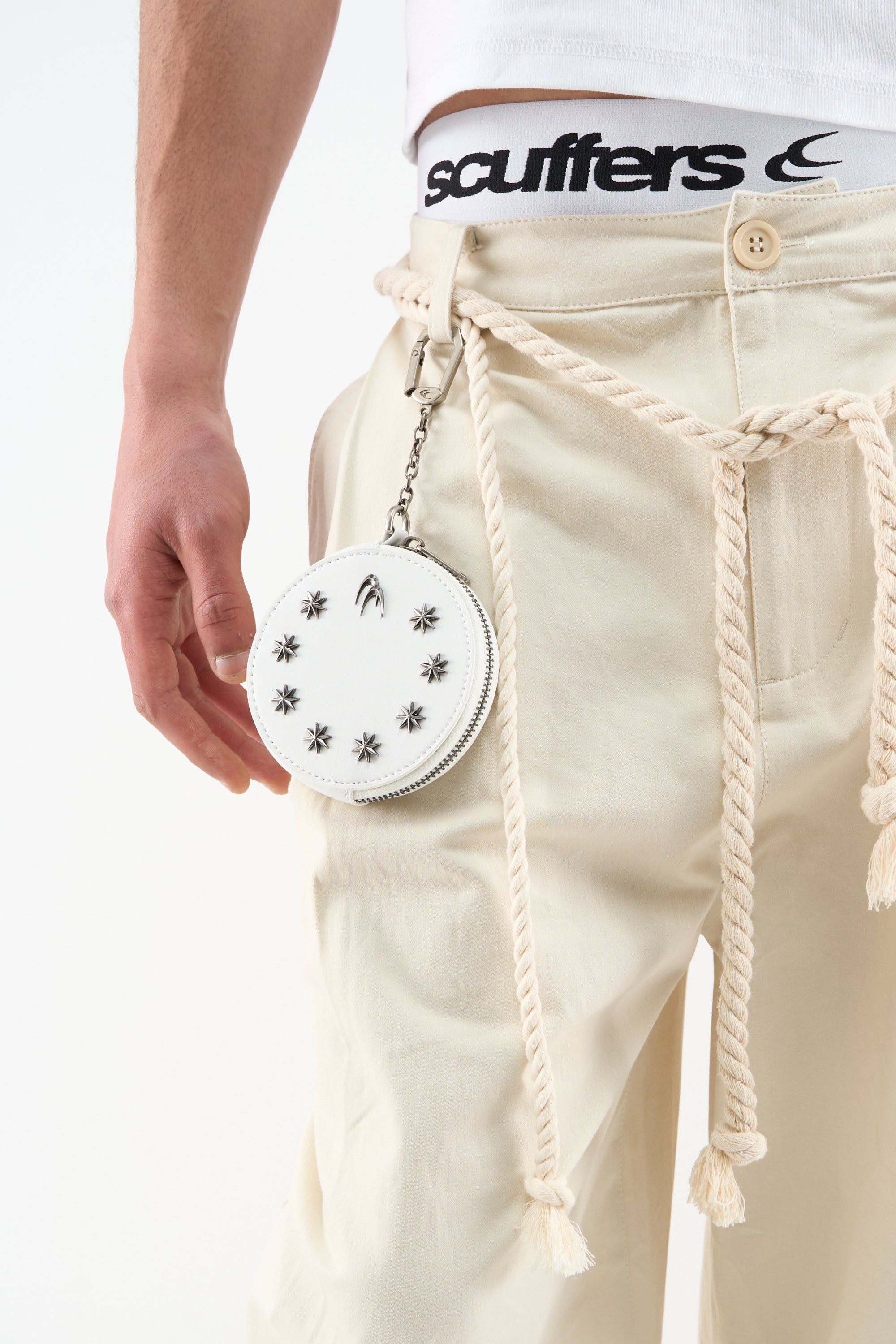 Night White Keychain Wallet