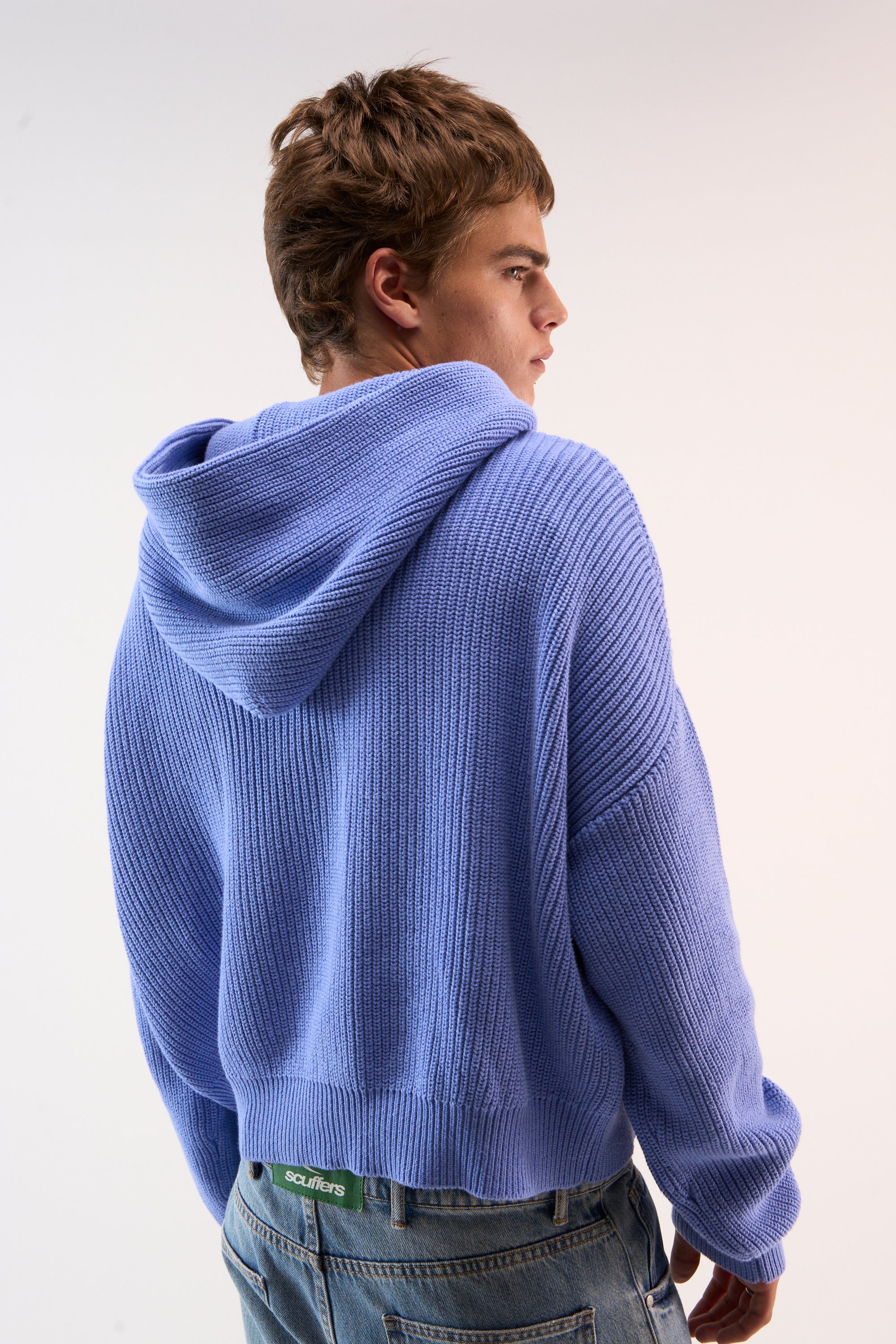 Bawdy Royal Blue Knit Hoodie