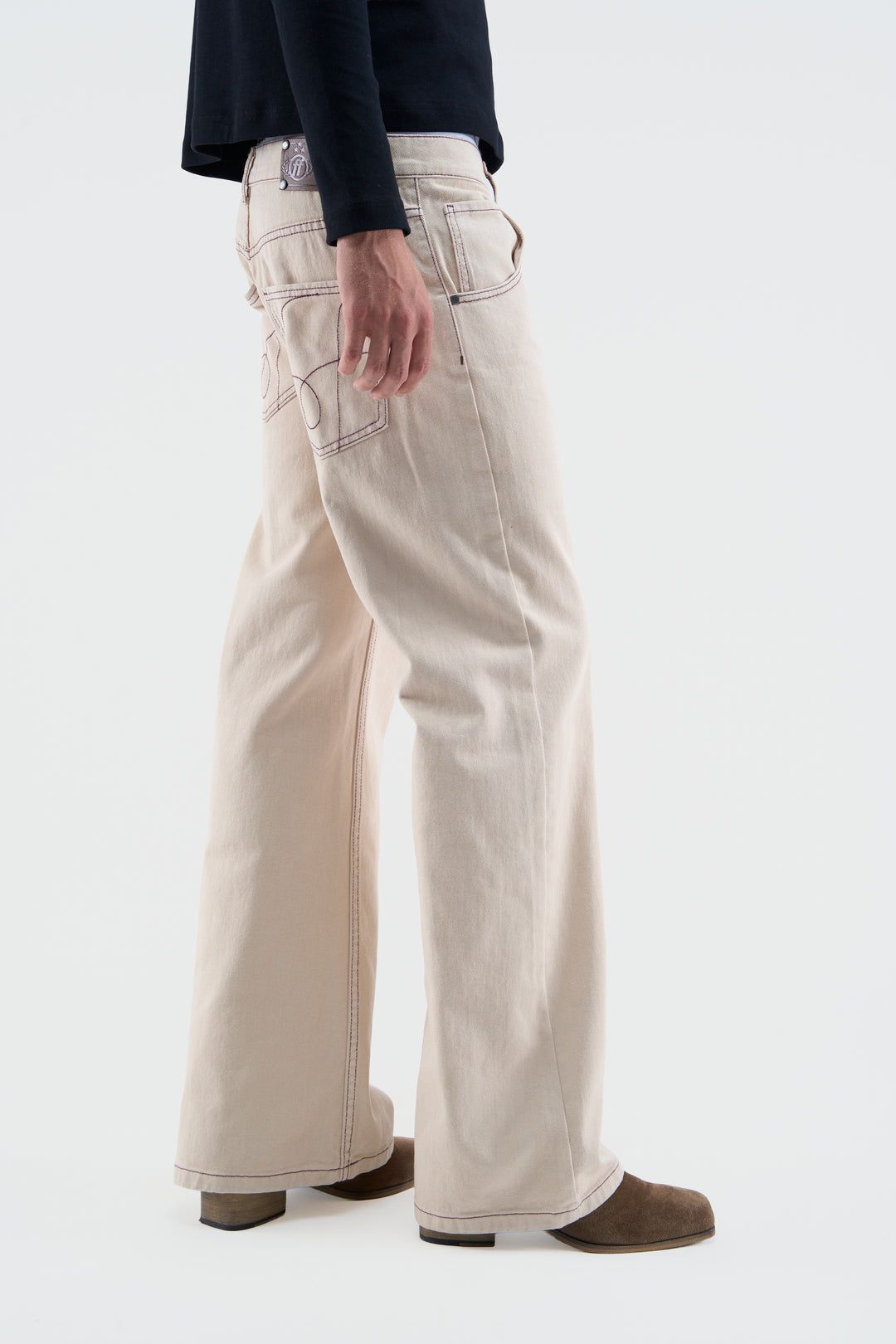 New Flared Ecru Pants – Scuffers