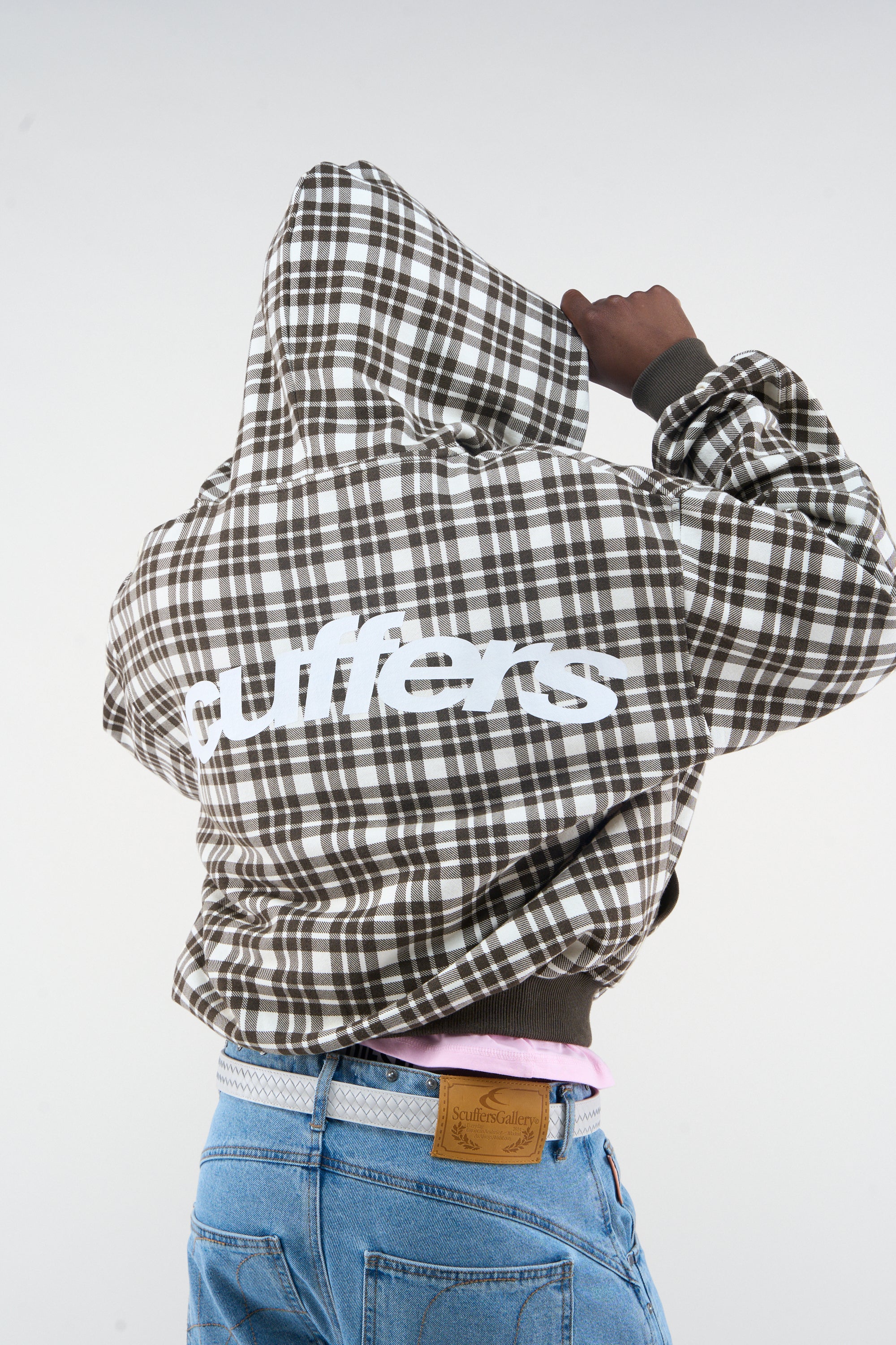 Scff Brown Checks Zipper