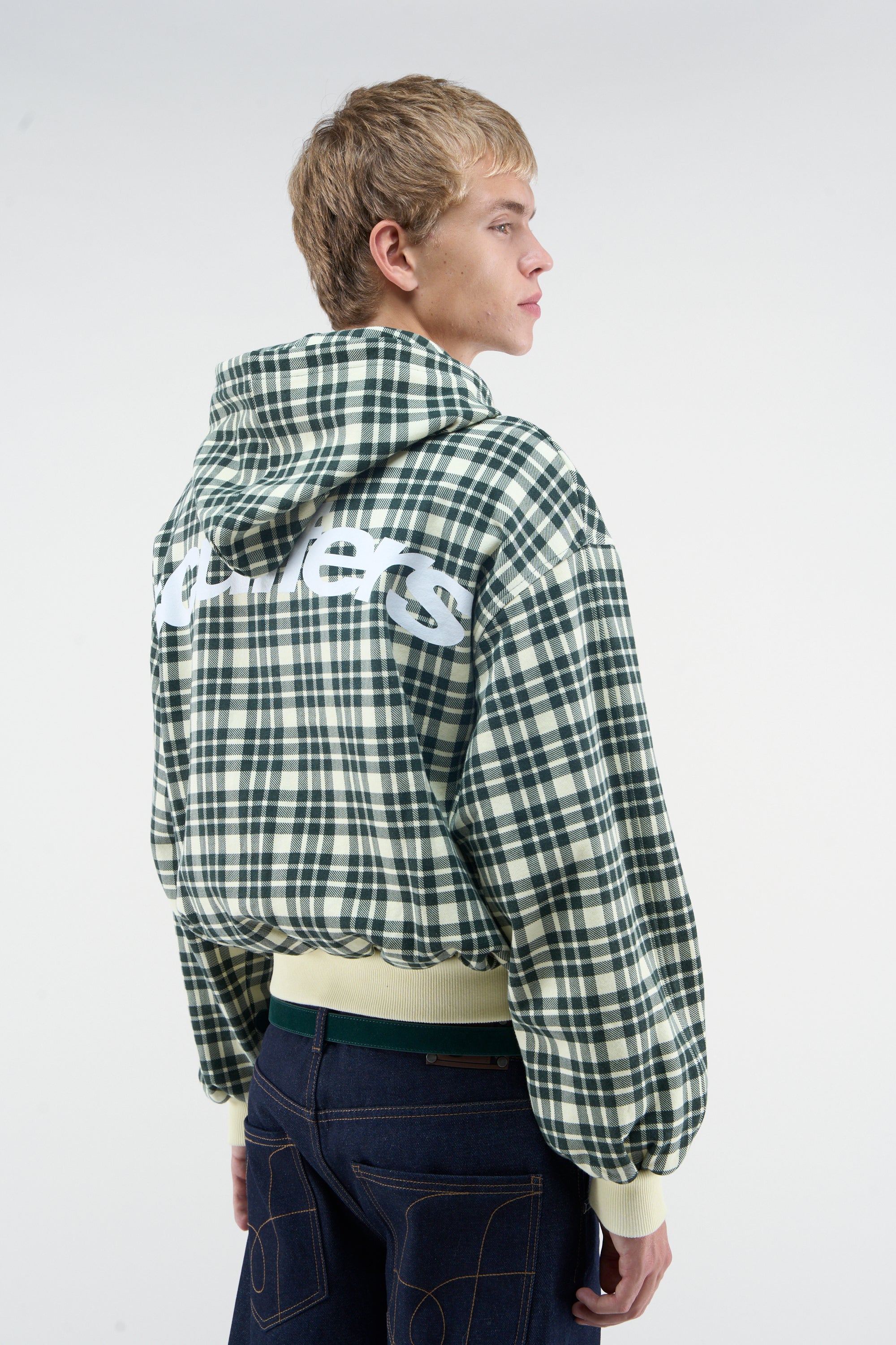 Scff Green Checks Zipper