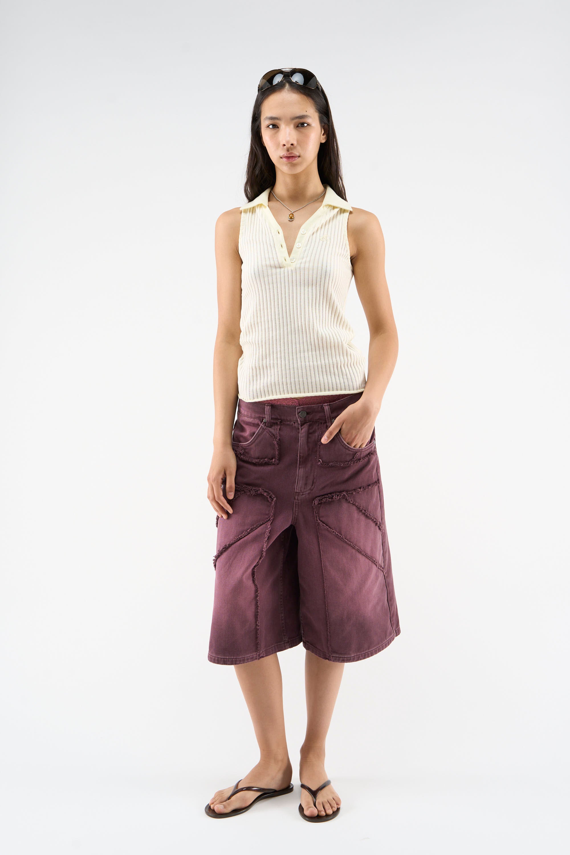 OPS Burgundy Jorts