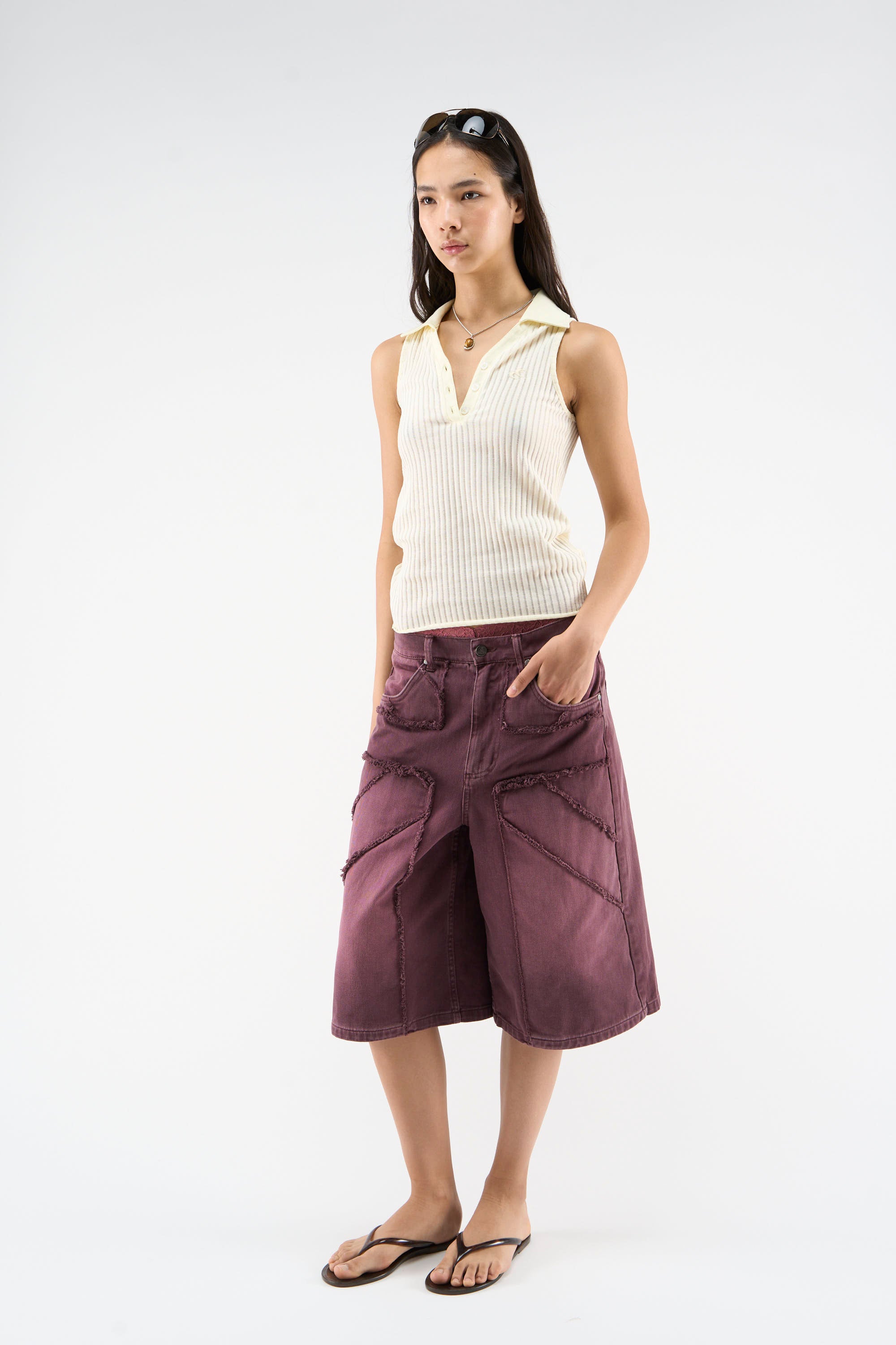 OPS Burgundy Jorts