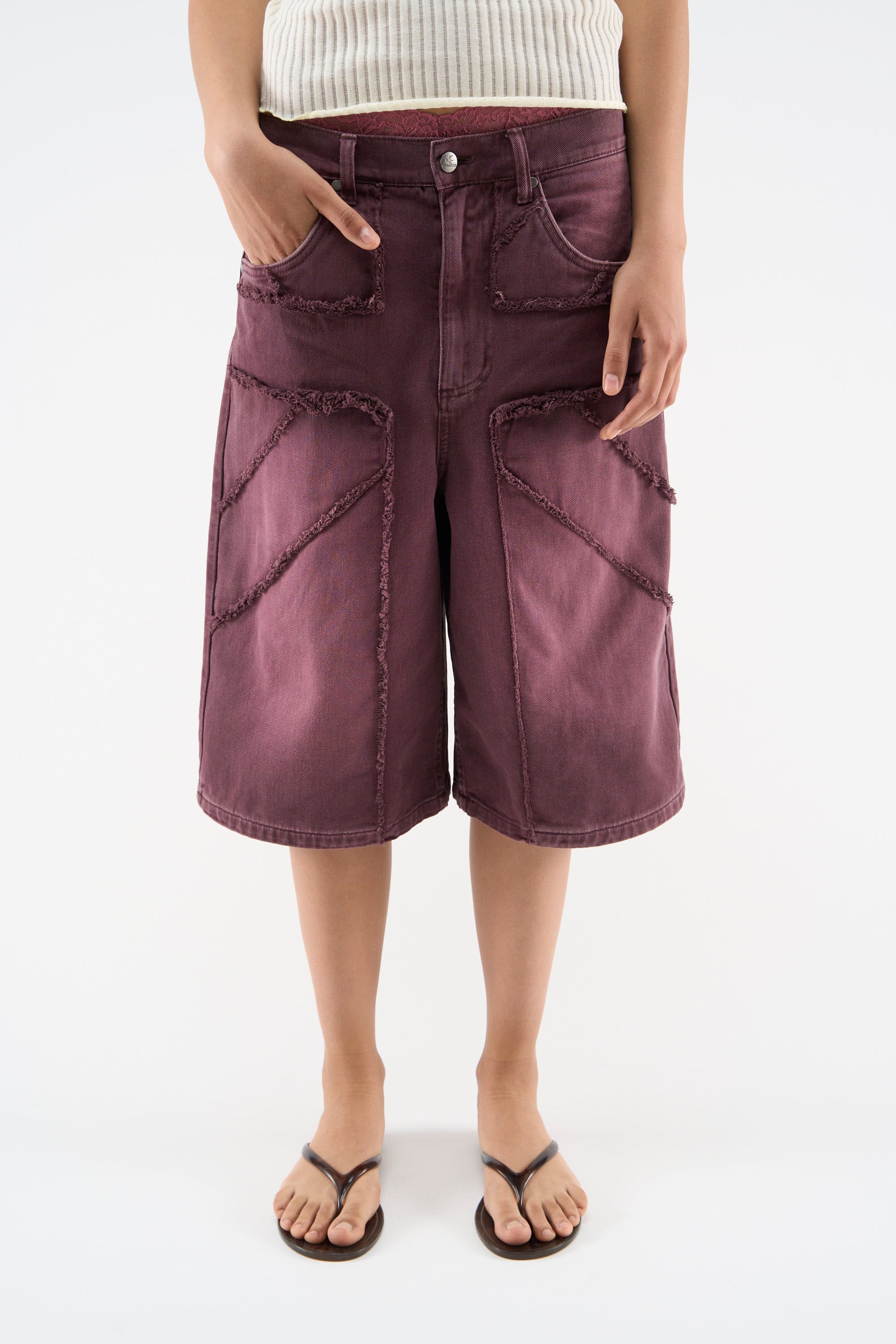 OPS Burgundy Jorts