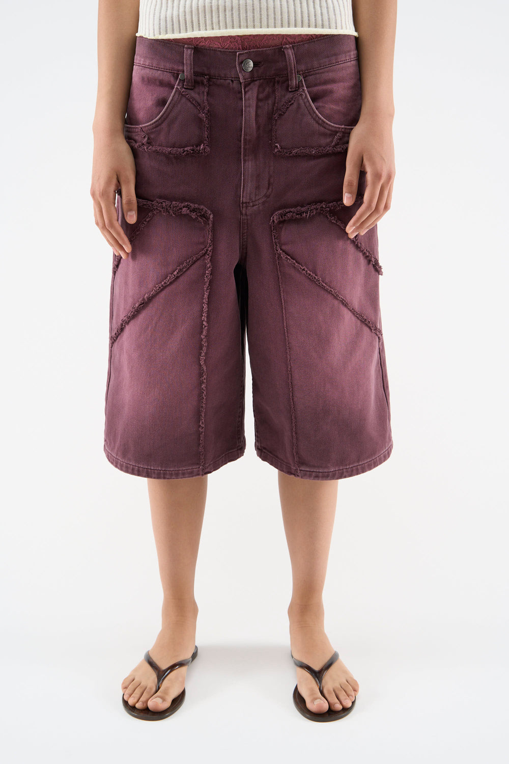 OPS Burgundy Jorts