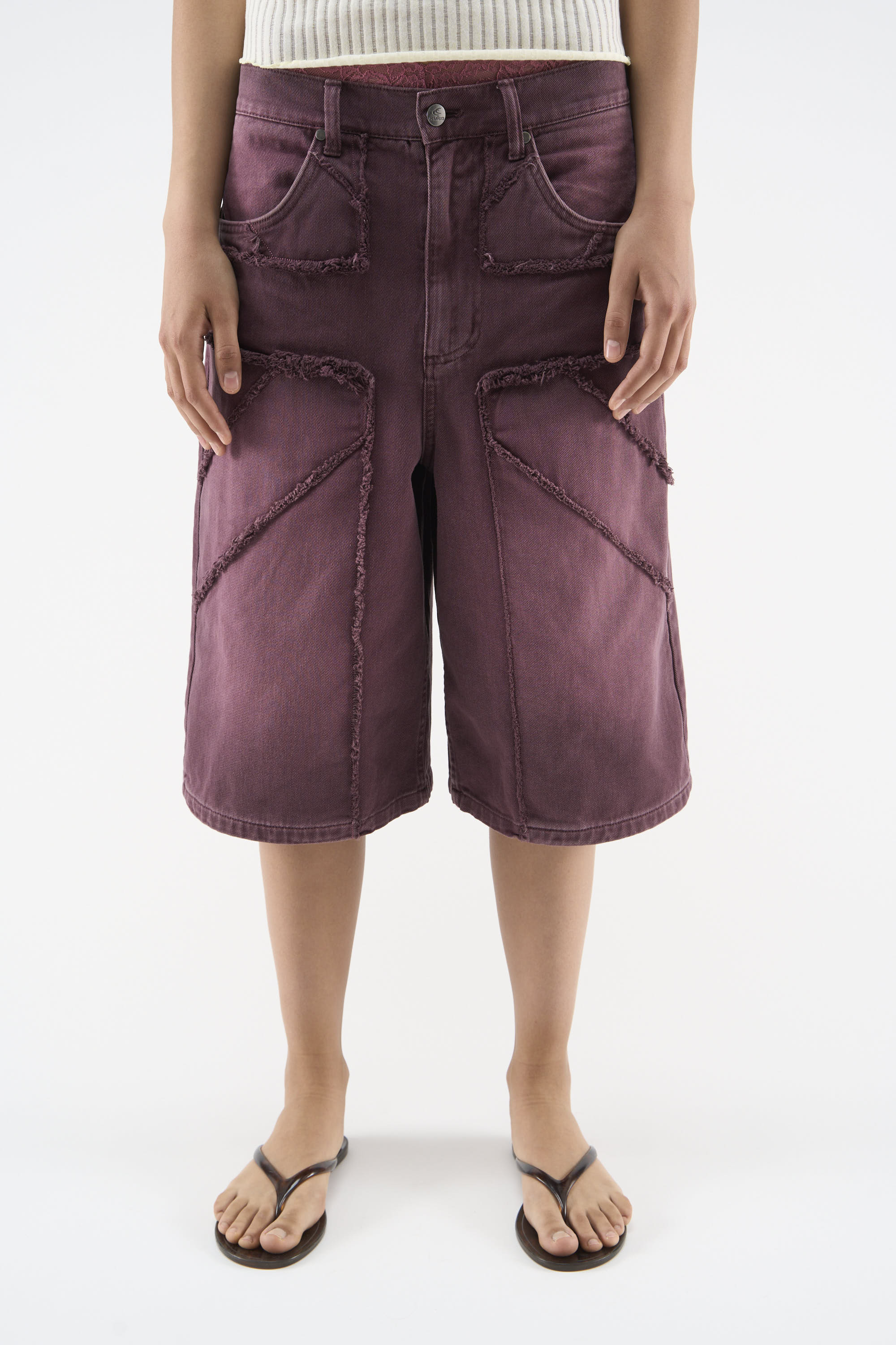 OPS Burgundy Jorts